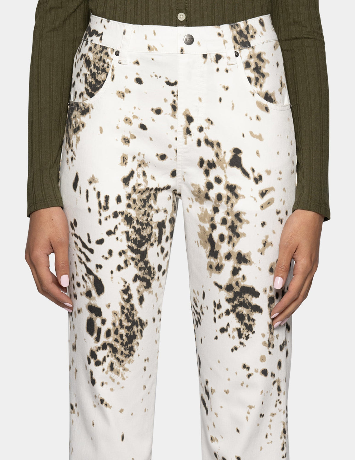 Hue White Pony Straight Leg Pant - White