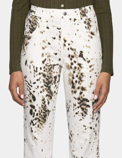 Hue White Pony Straight Leg Pant - White