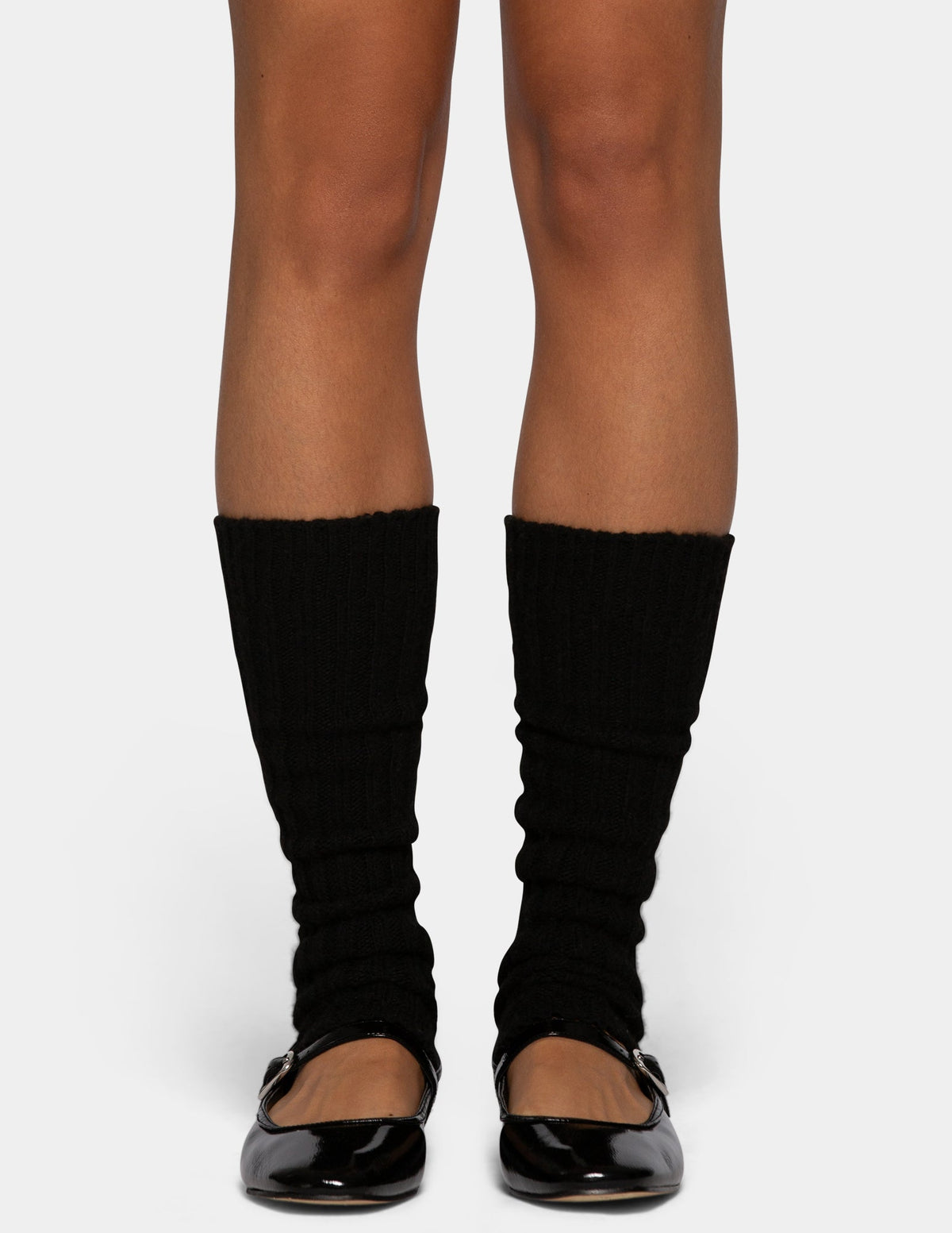 Hue Ribbed Leg Warmer - Black