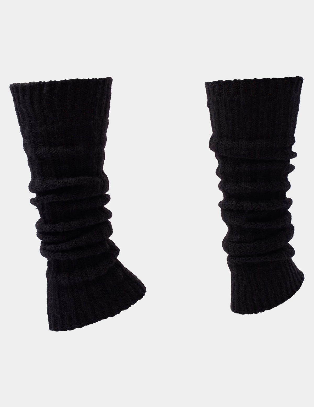 Hue Ribbed Leg Warmer - Black