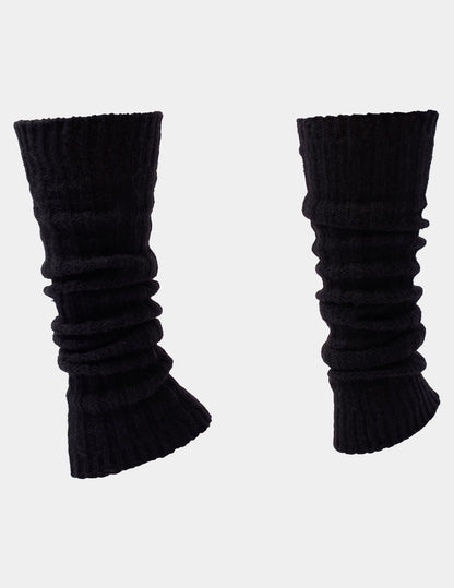 Hue Ribbed Leg Warmer - Black