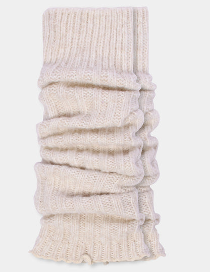 Hue Ribbed Leg Warmer - Oatmeal