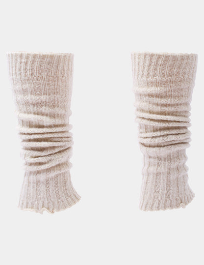 Hue Ribbed Leg Warmer - Oatmeal