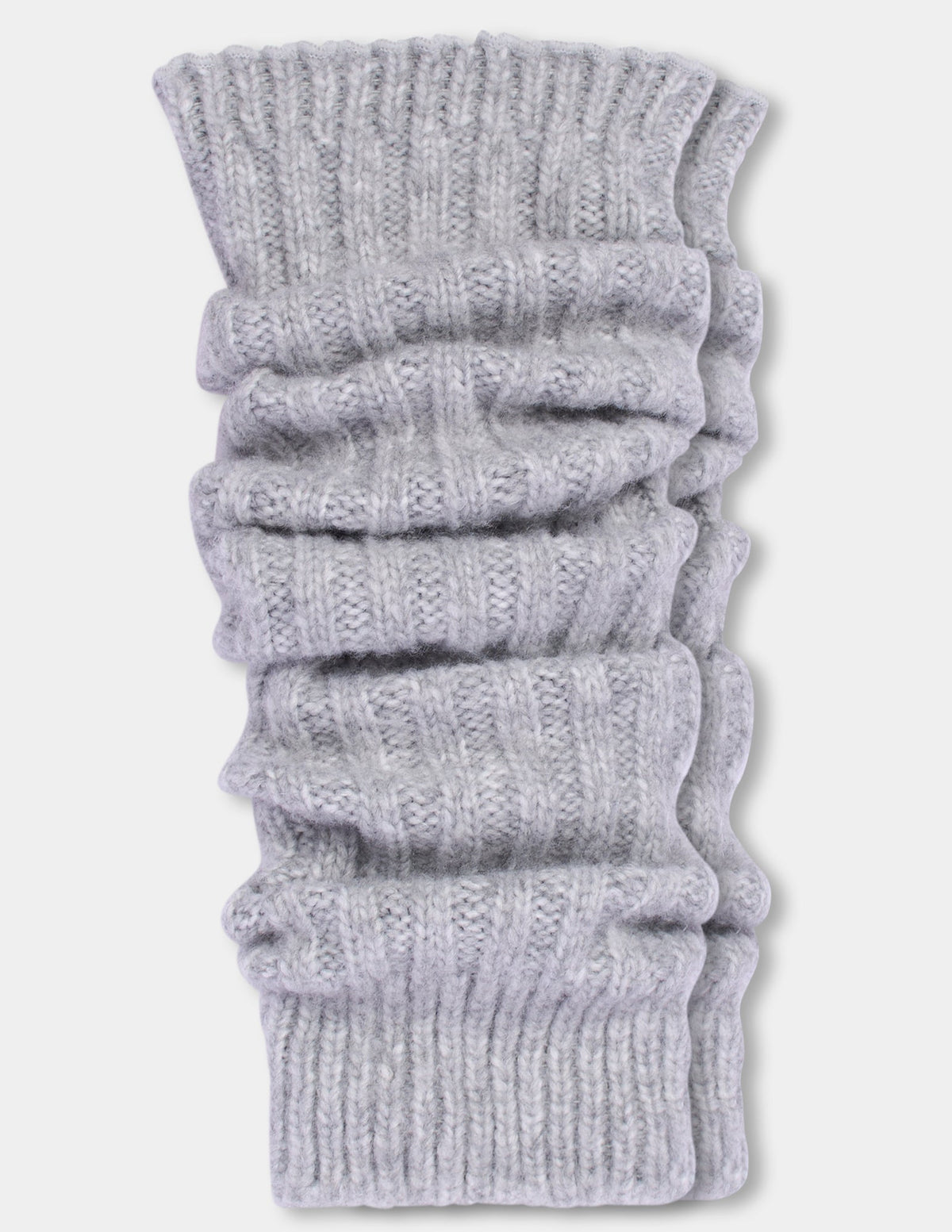 Hue Ribbed Leg Warmer - Light Grey Heather