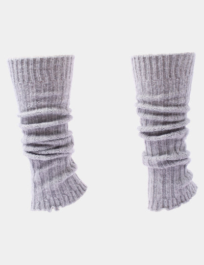 Hue Ribbed Leg Warmer - Light Grey Heather
