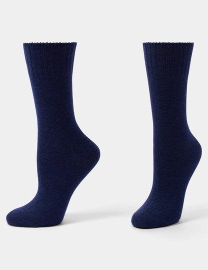 Hue Cashmere Blend Crew Sock - Medieval