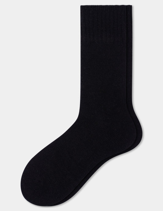 Hue Cashmere Blend Crew Sock - Black