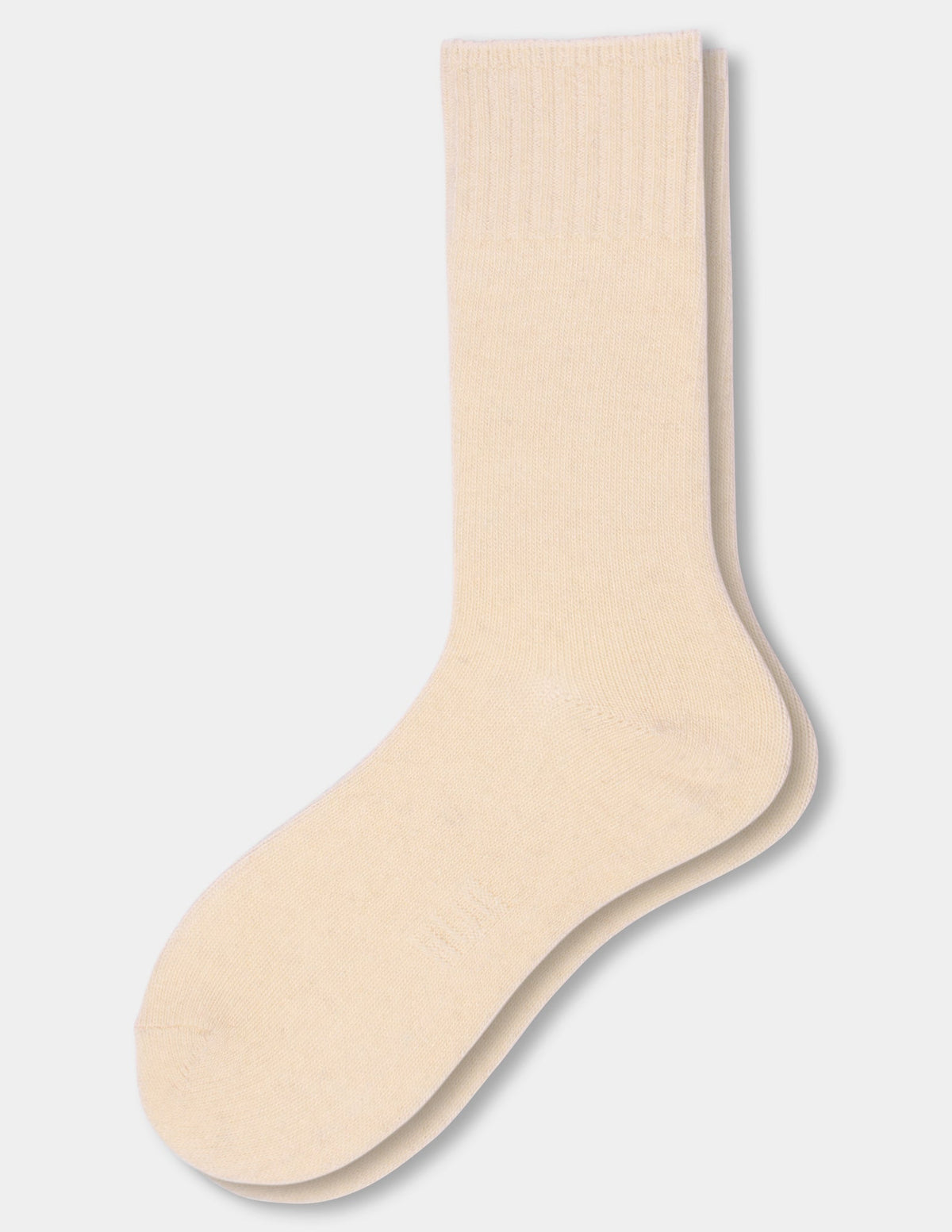 Hue Cashmere Blend Crew Sock - Ivory