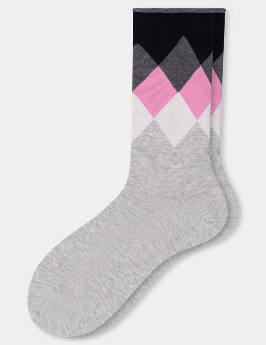 Hue Jeans Sock Crew - Ombre Argyle