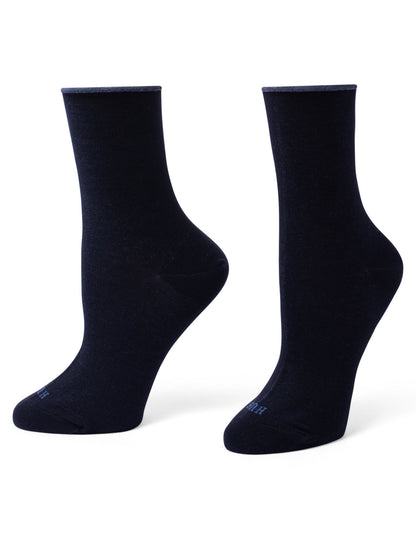 Hue Cropped Jeans Sock 3 Pair Pack - Oatmeal Ditsy