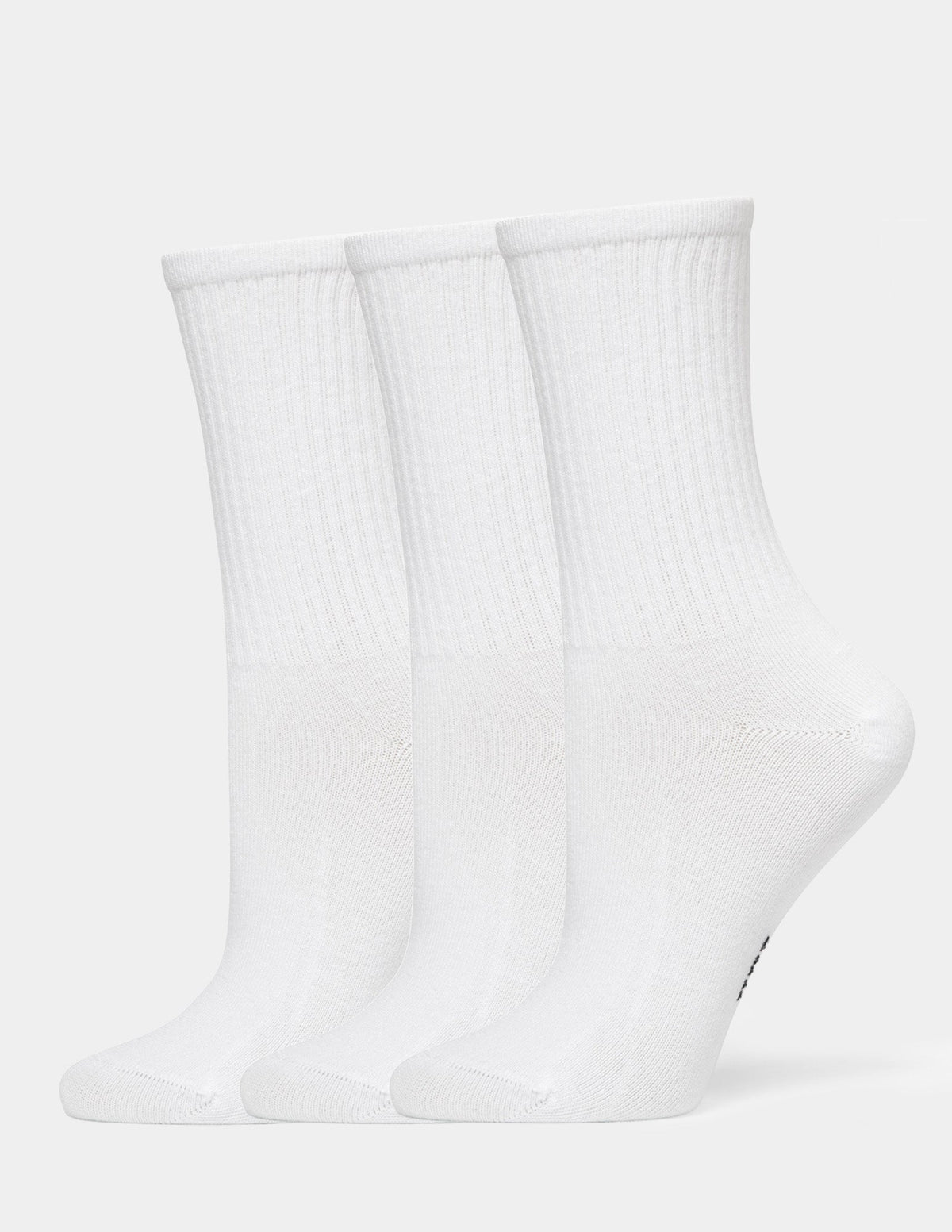 Hue Women's Must Have Crew 3 Pair Pack - White