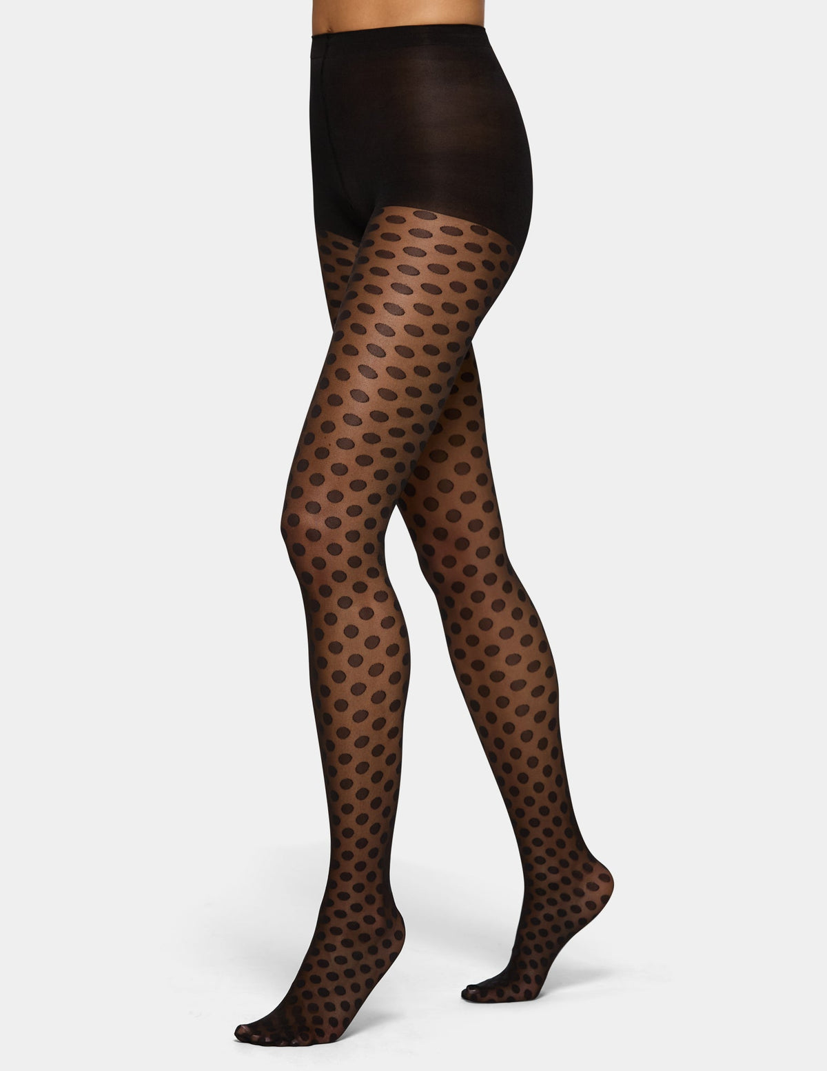 Hue Bold Dot Sheer - Black