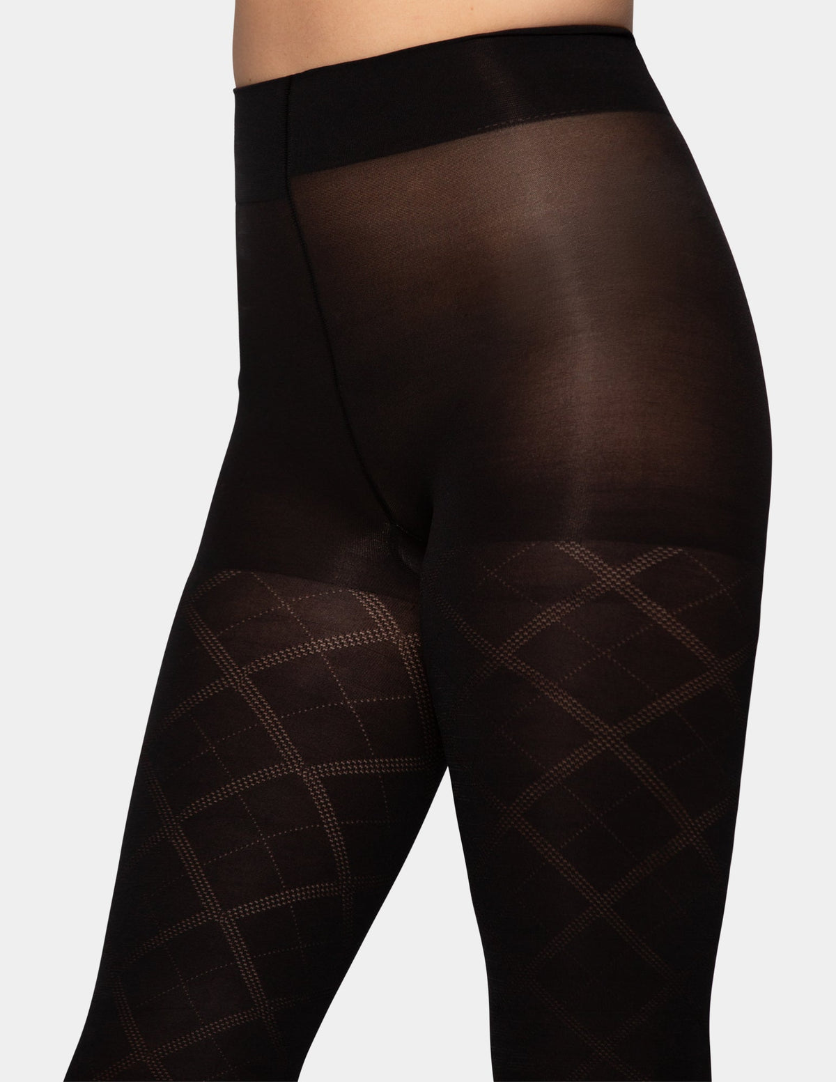 Hue Textured Diamond Tight - Black