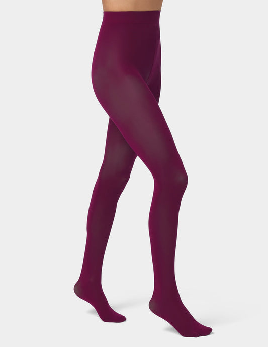 Hue Opaque Non Control Tight - Eggplant