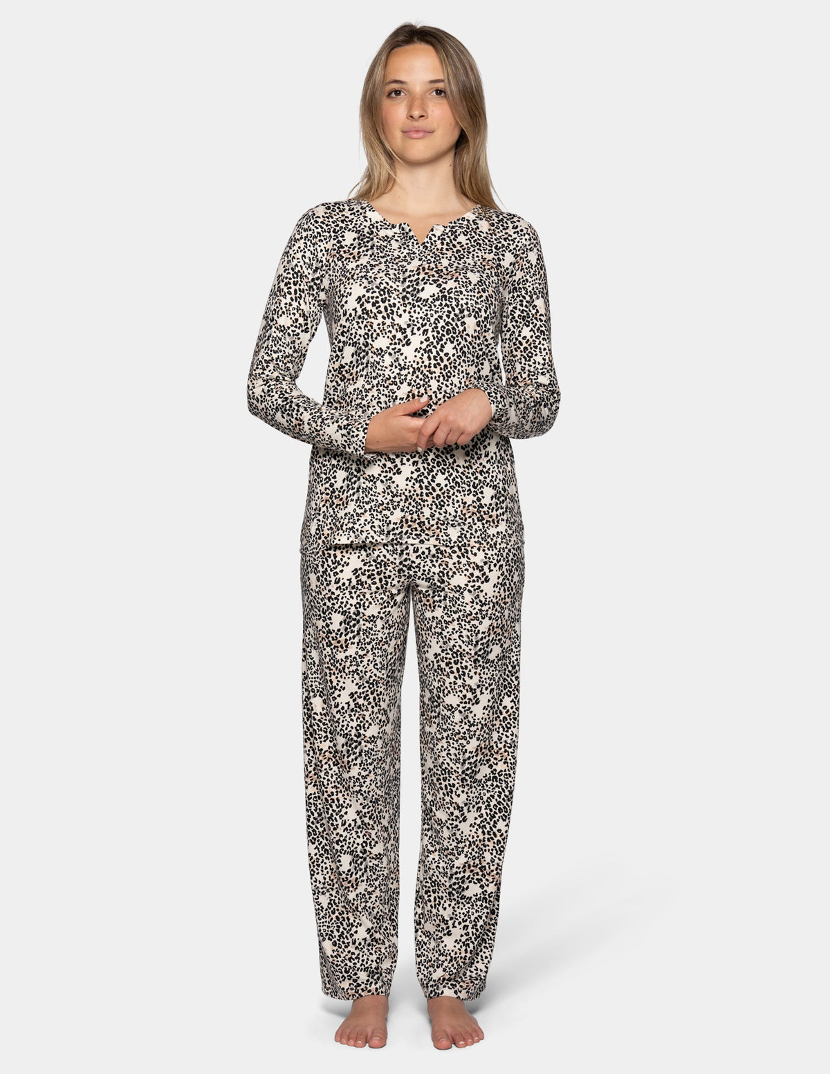 Hue Timeless Jersey PJ Set - White Asparagus