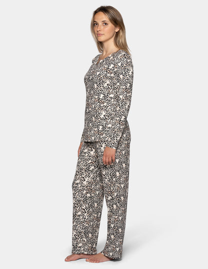 Hue Timeless Jersey PJ Set - White Asparagus