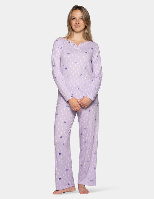 Hue Timeless Jersey PJ Set - Pastel Lilac