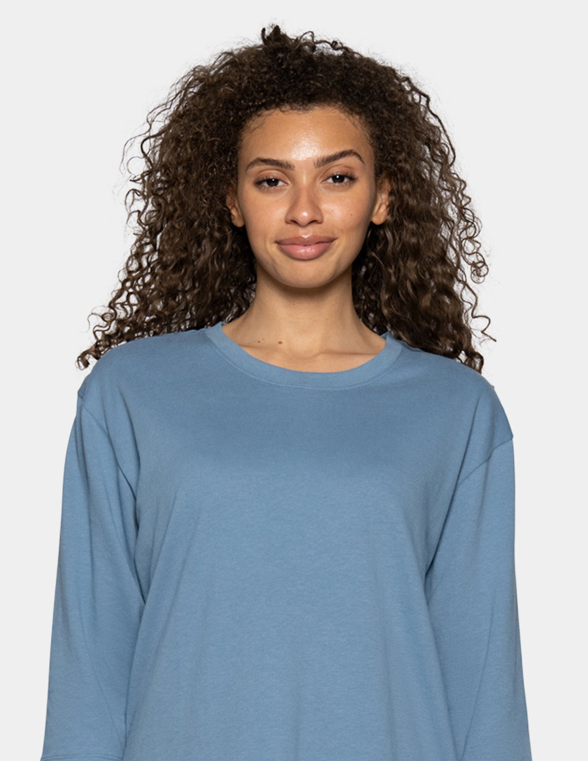Hue 3/4 Sleeve Cotton Candied Boxy PJ Tee - Blue Heaven