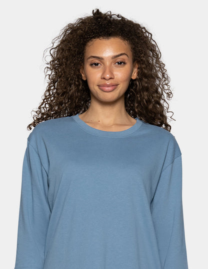 Hue 3/4 Sleeve Cotton Candied Boxy PJ Tee - Blue Heaven