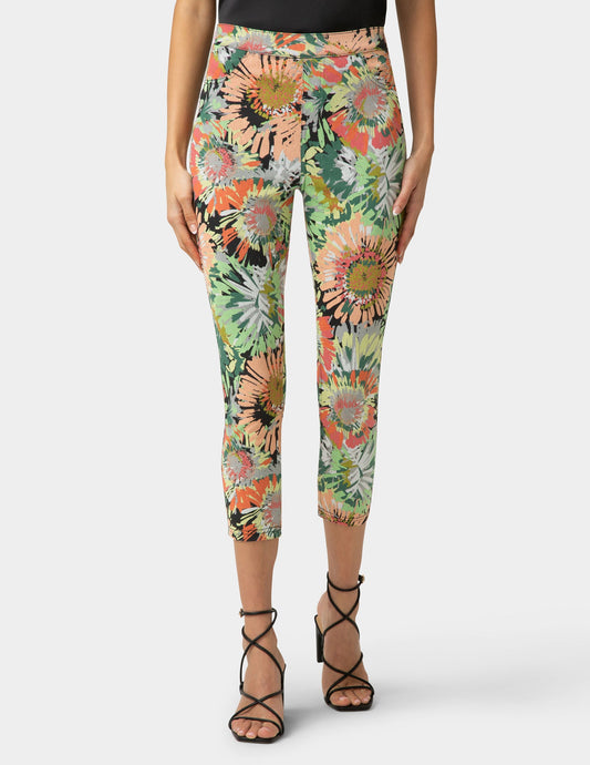 Hue Bloom Ultra Soft Denim Capri - Multi