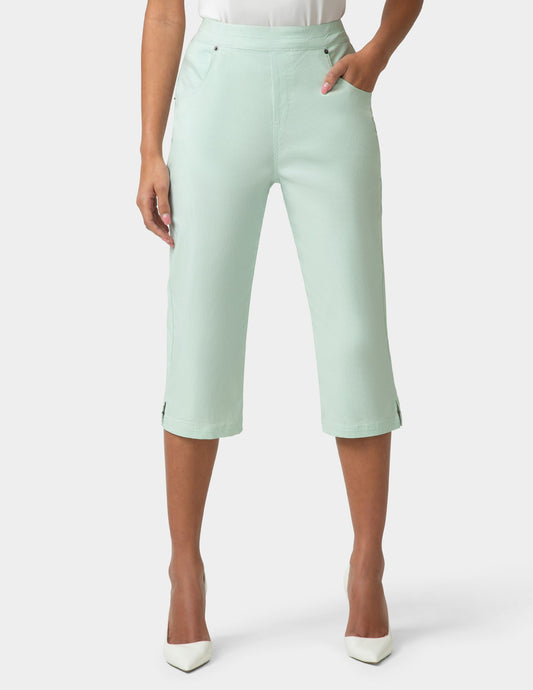 Hue Spring Stripe Pedal Pusher - Mint