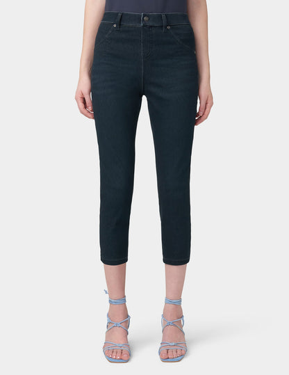 Hue Hi-Rise Ultra Soft Denim Capri Legging - Midnight Rinse