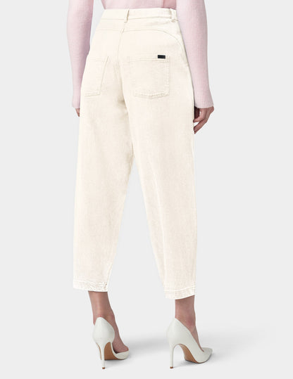 Hue Denim Barrel Leg Skimmer - Off White
