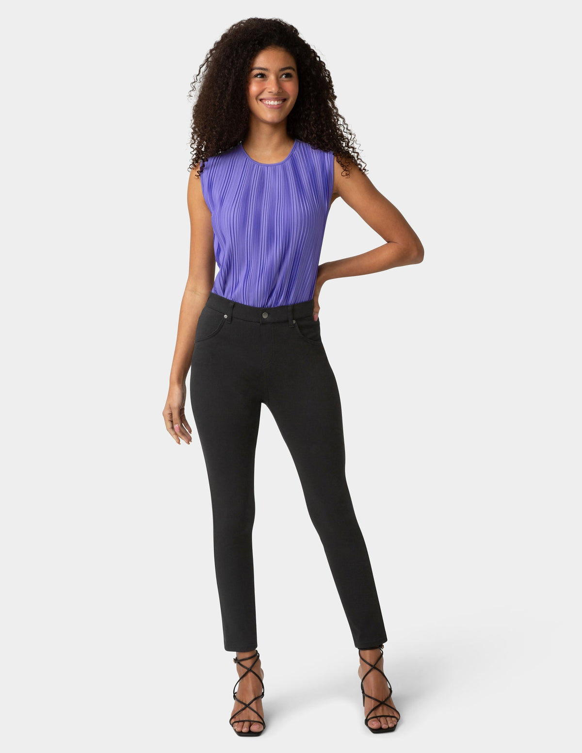 Hue Ultra Soft Denim High Waist Skimmer - Black