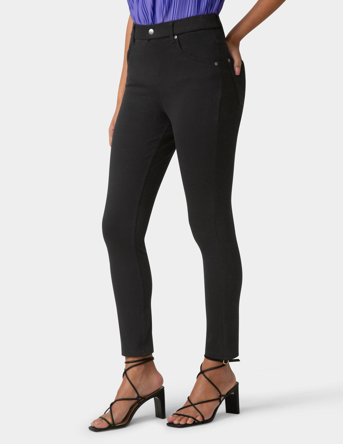 Hue Ultra Soft Denim High Waist Skimmer - Black