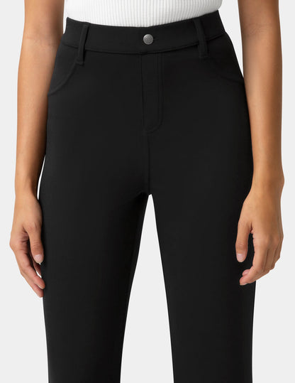 Hue Double Soft Jersey Kick Flare Pant - Black