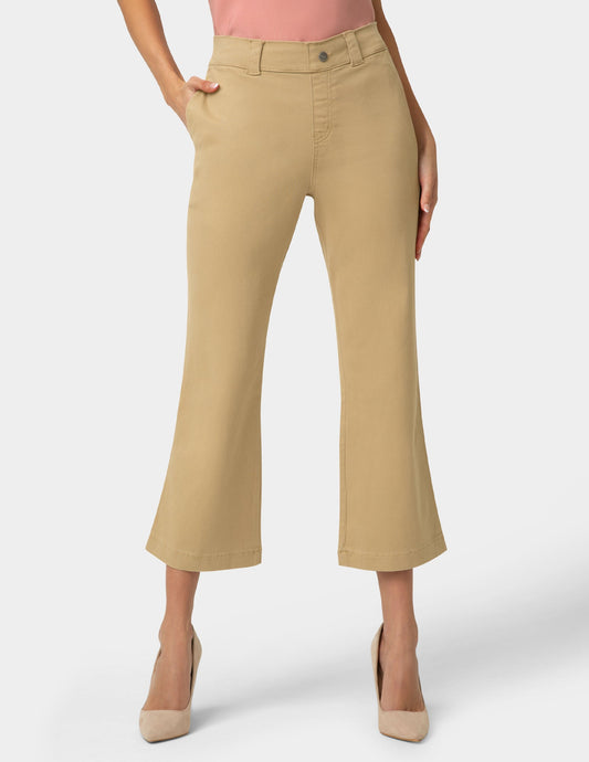 Hue Ultra Stretch Chino Kick Flare Pant - Tannin