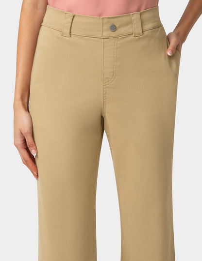 Hue Ultra Stretch Chino Kick Flare Pant - Tannin