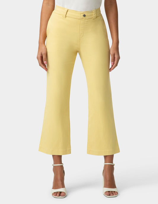 Hue Ultra Stretch Chino Kick Flare Pant - Straw