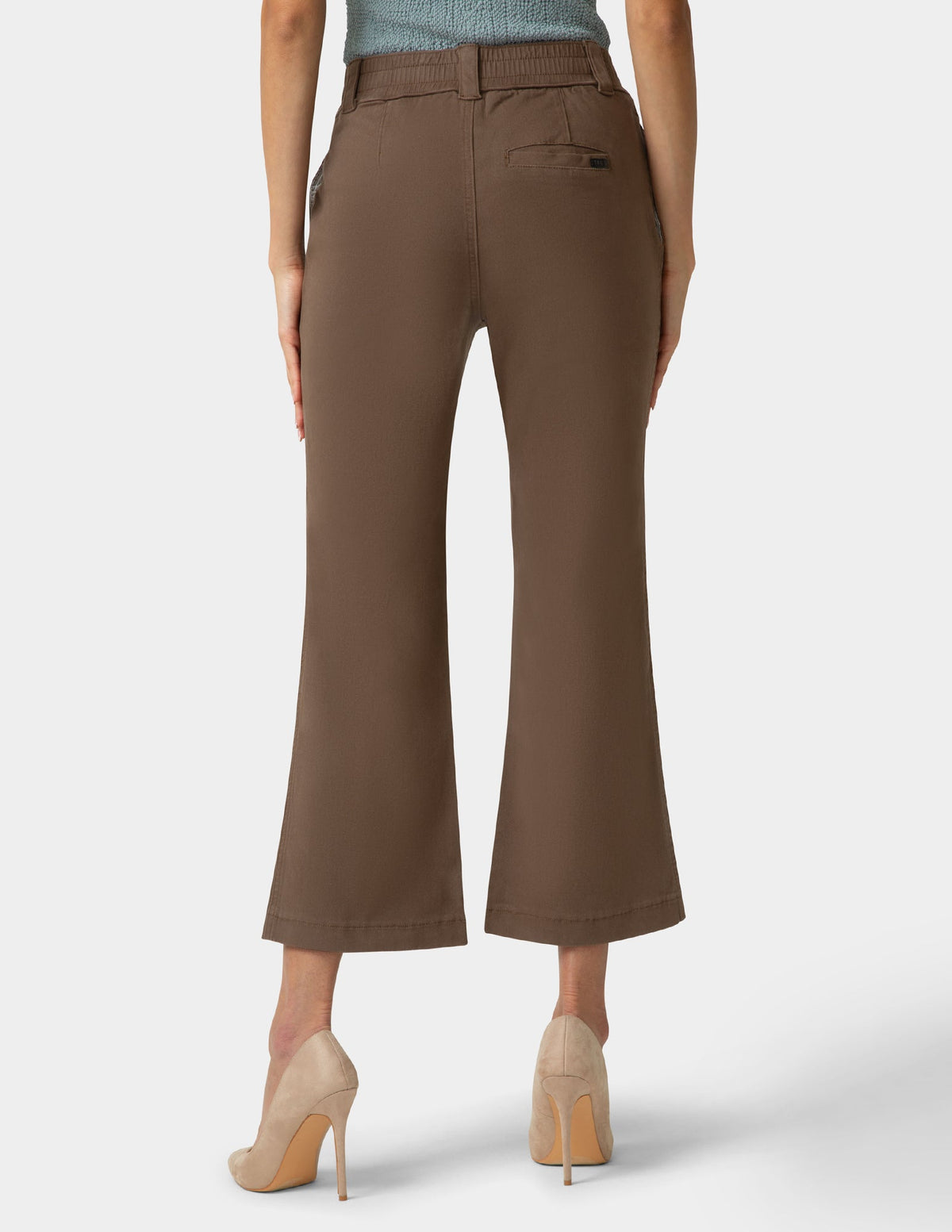 Hue Ultra Stretch Chino Kick Flare Pant - Shaved Chocolate