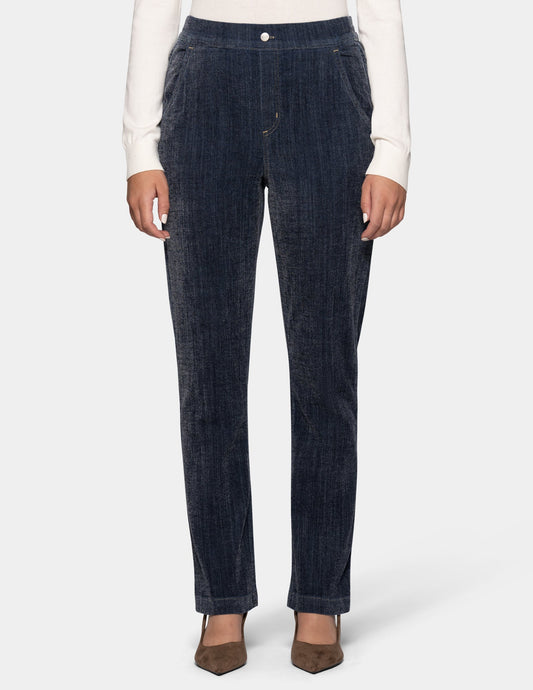 Hue Hi-Rise Chenille Denim Pant - Dark Denim