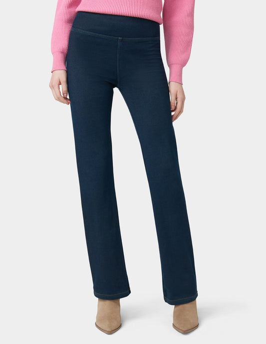 Hue Plush Lined Denim Bootcut Legging - Midnight Rinse