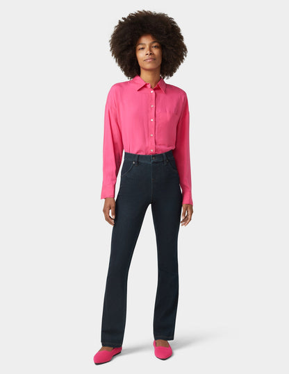 Hue Ultra Soft Denim Baby Bootcut - Black Indigo Wash