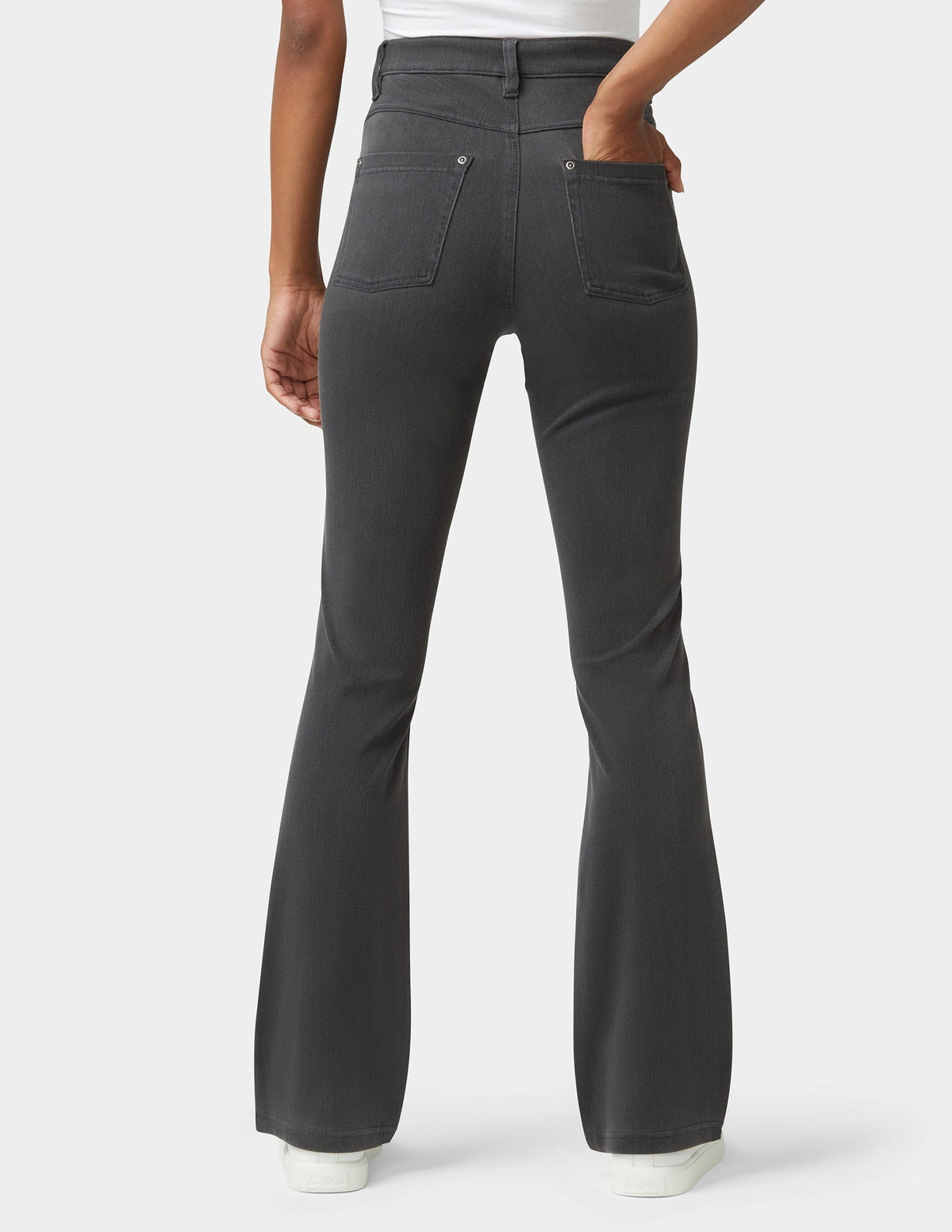 Hue Ultra Soft Denim Baby Bootcut - Graphite Wash