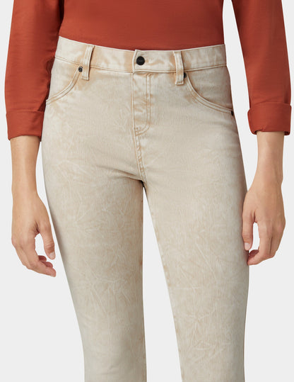 Hue Ultra Soft Denim Baby Bootcut - Oatmeal Acid Wash