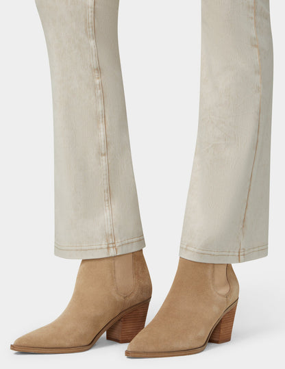 Hue Ultra Soft Denim Baby Bootcut - Oatmeal Acid Wash