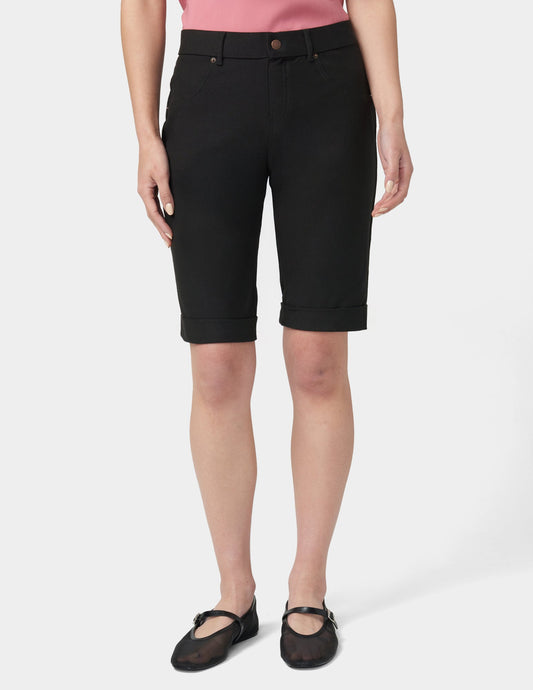 Hue Cuffed Essential Denim Short - Black