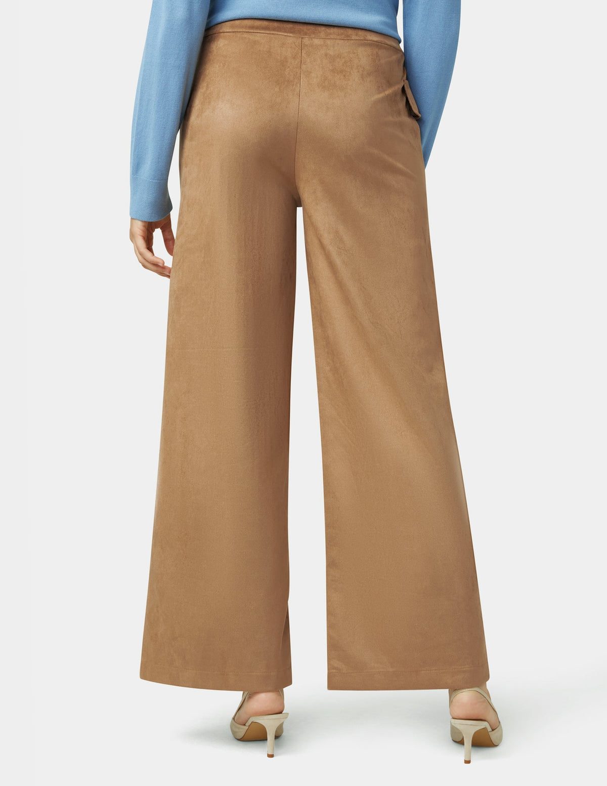 Hue Suede Wide Leg Pant - Tobacco Brown