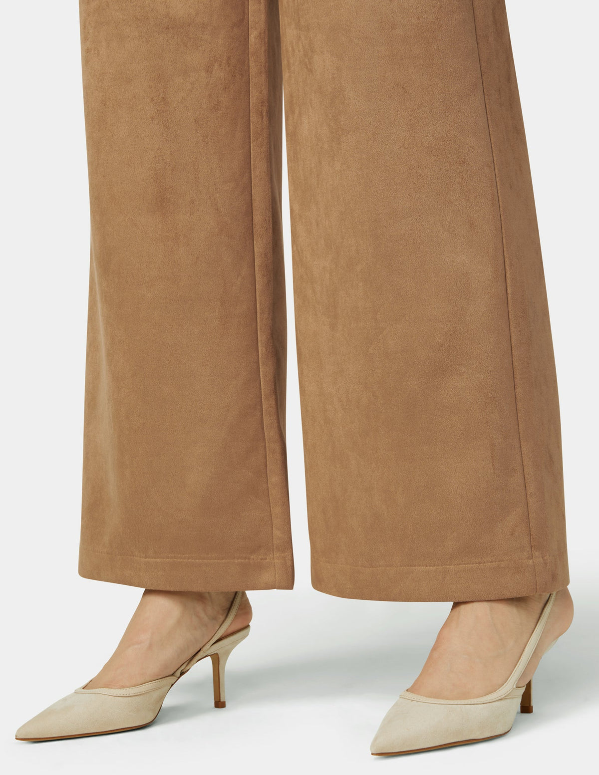 Hue Suede Wide Leg Pant - Tobacco Brown