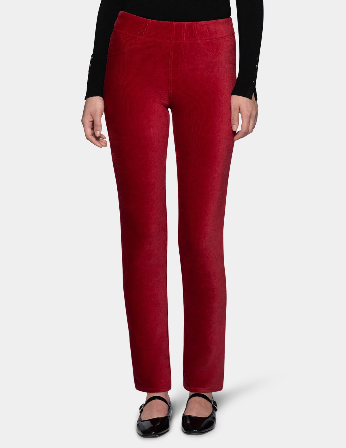 Hue Classic Corduroy Pant - Red Pepper
