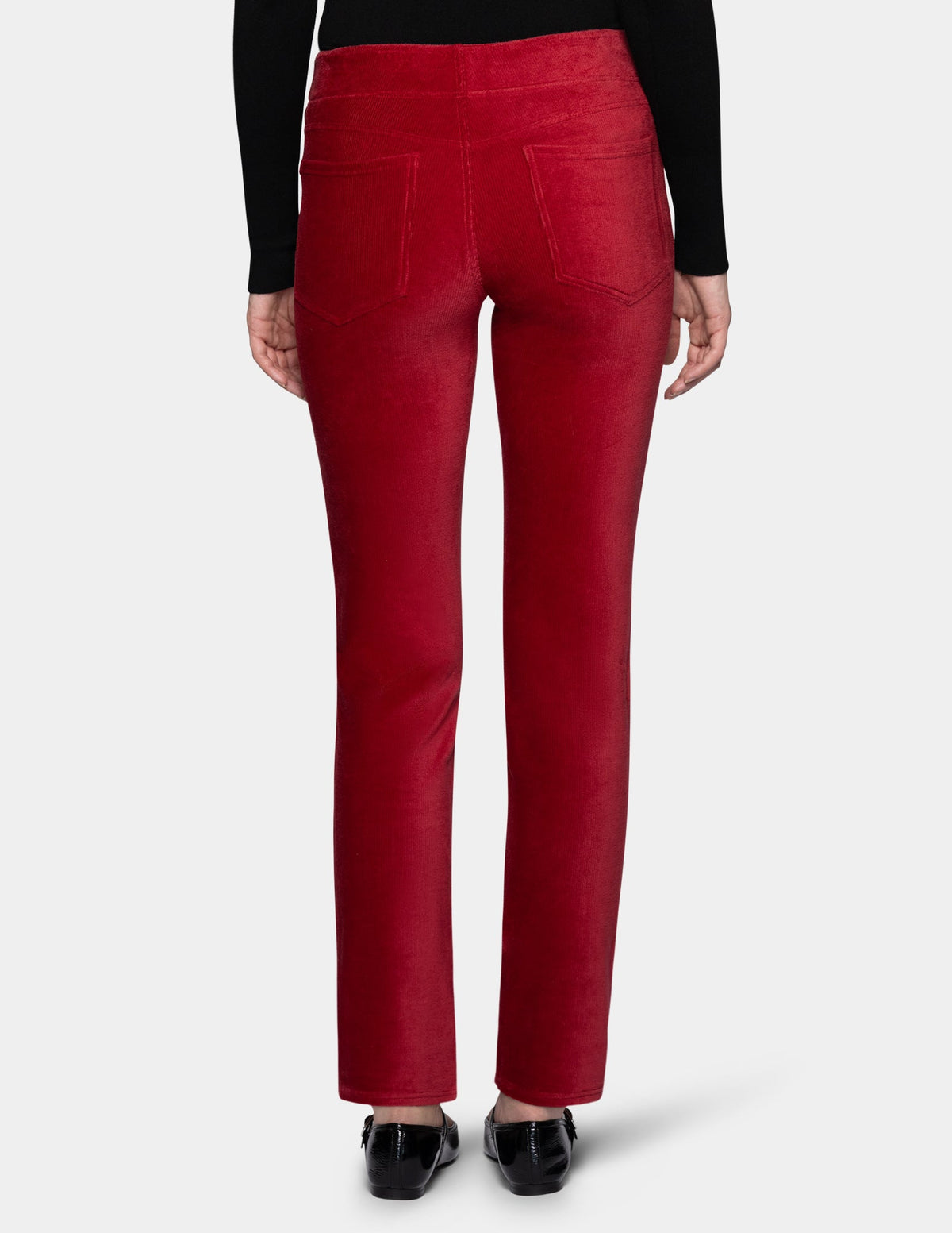 Hue Classic Corduroy Pant - Red Pepper