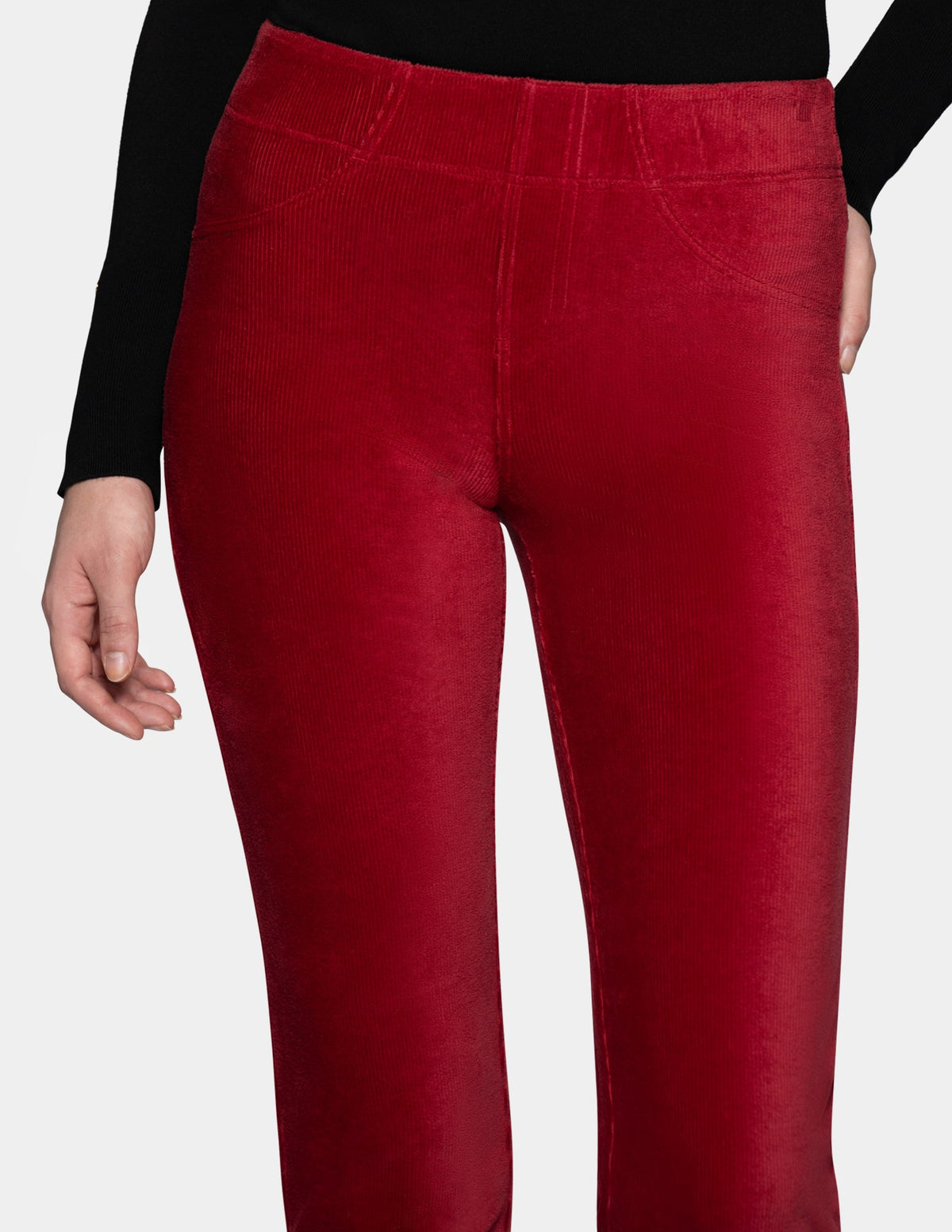 Hue Classic Corduroy Pant - Red Pepper