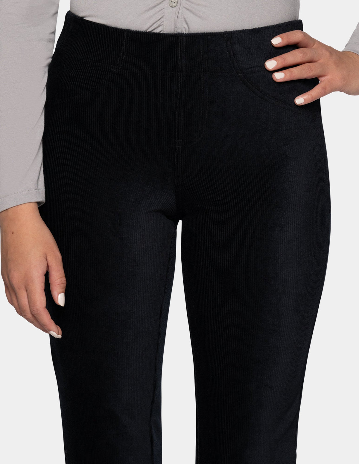 Hue Classic Corduroy Pant - Black