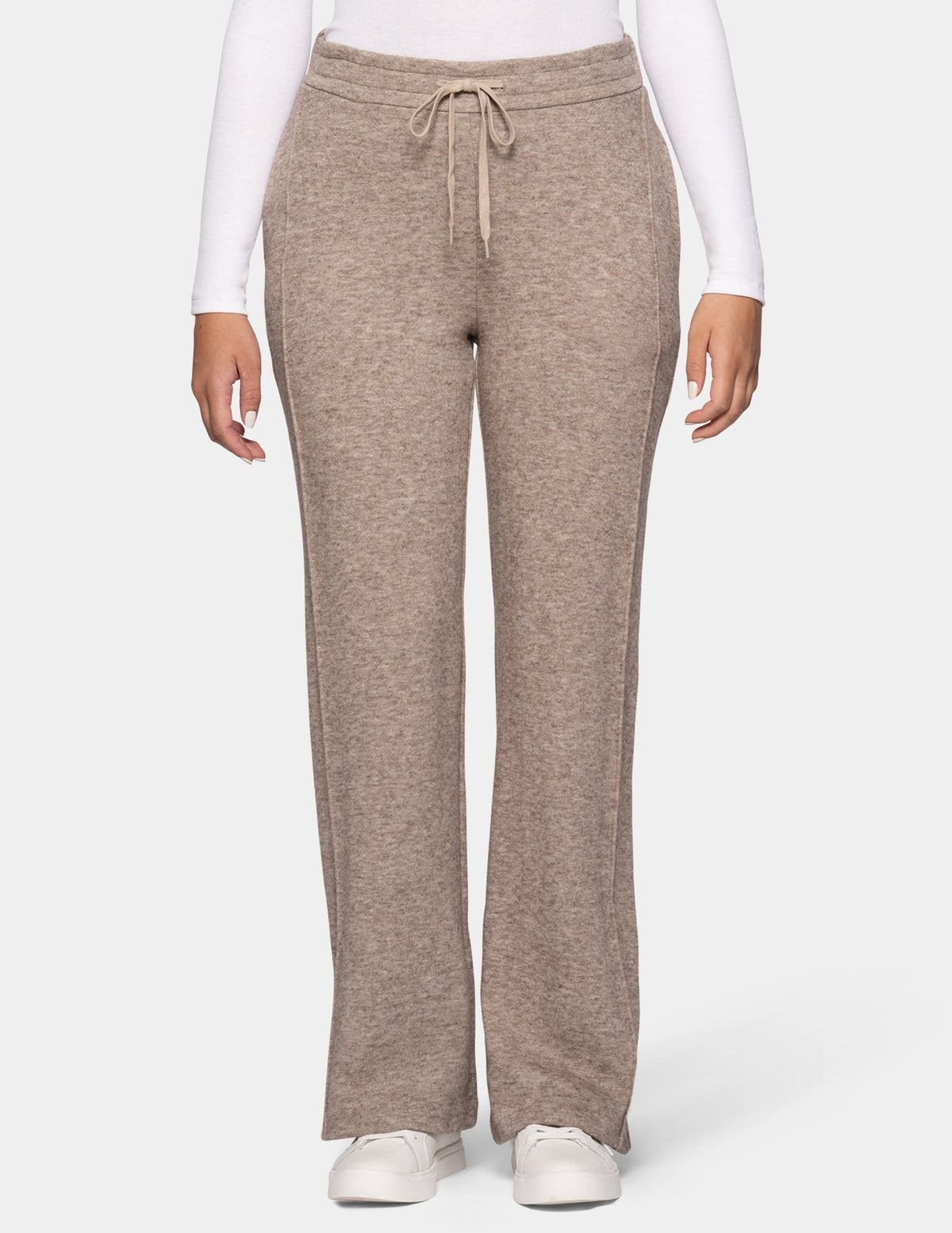 Hue Soft Jersey Trackpant - Oatmeal Heather