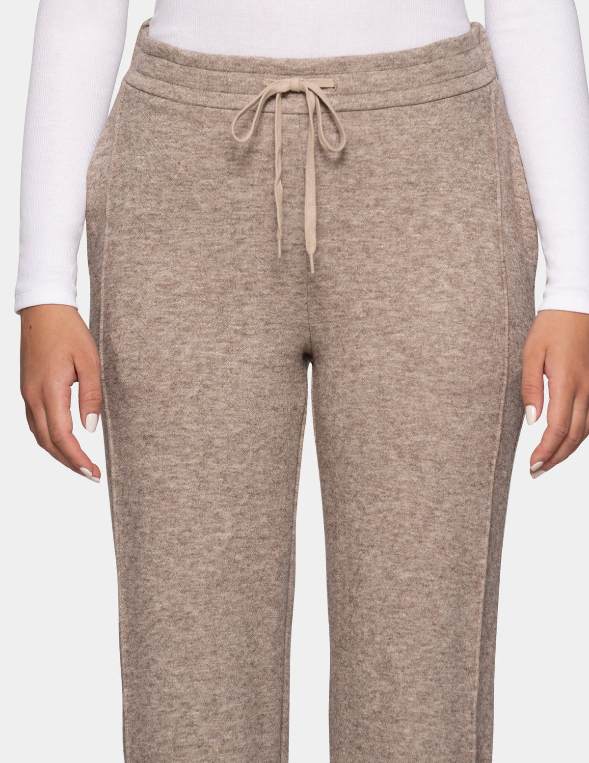 Hue Soft Jersey Trackpant - Oatmeal Heather