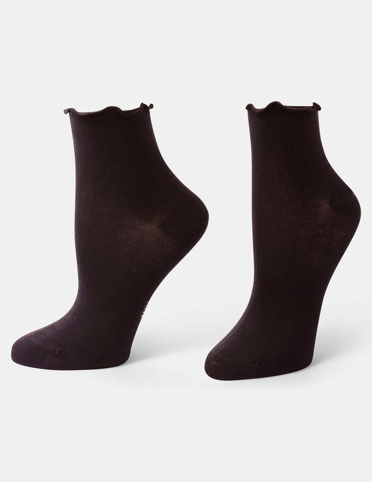 Hue Ruffle Edge Ankle Sock - Java
